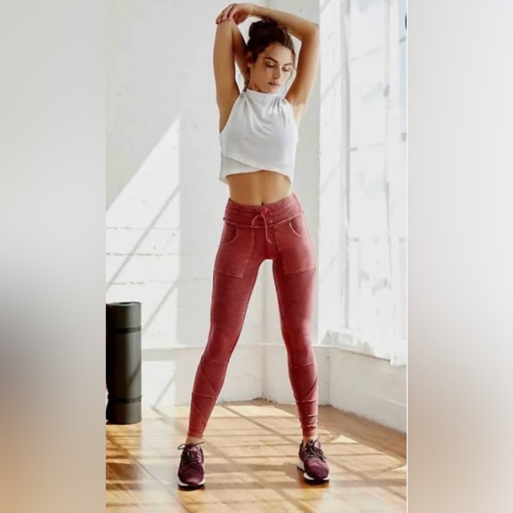 Free People Movement Red Leggings